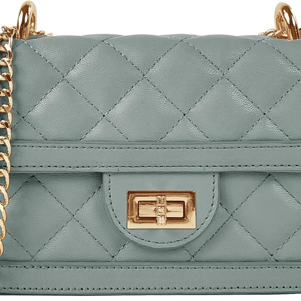 Small Quilted Crossbody Bag, Trendy Designer Mini Shoulder Bag, Phone Wallet Pur